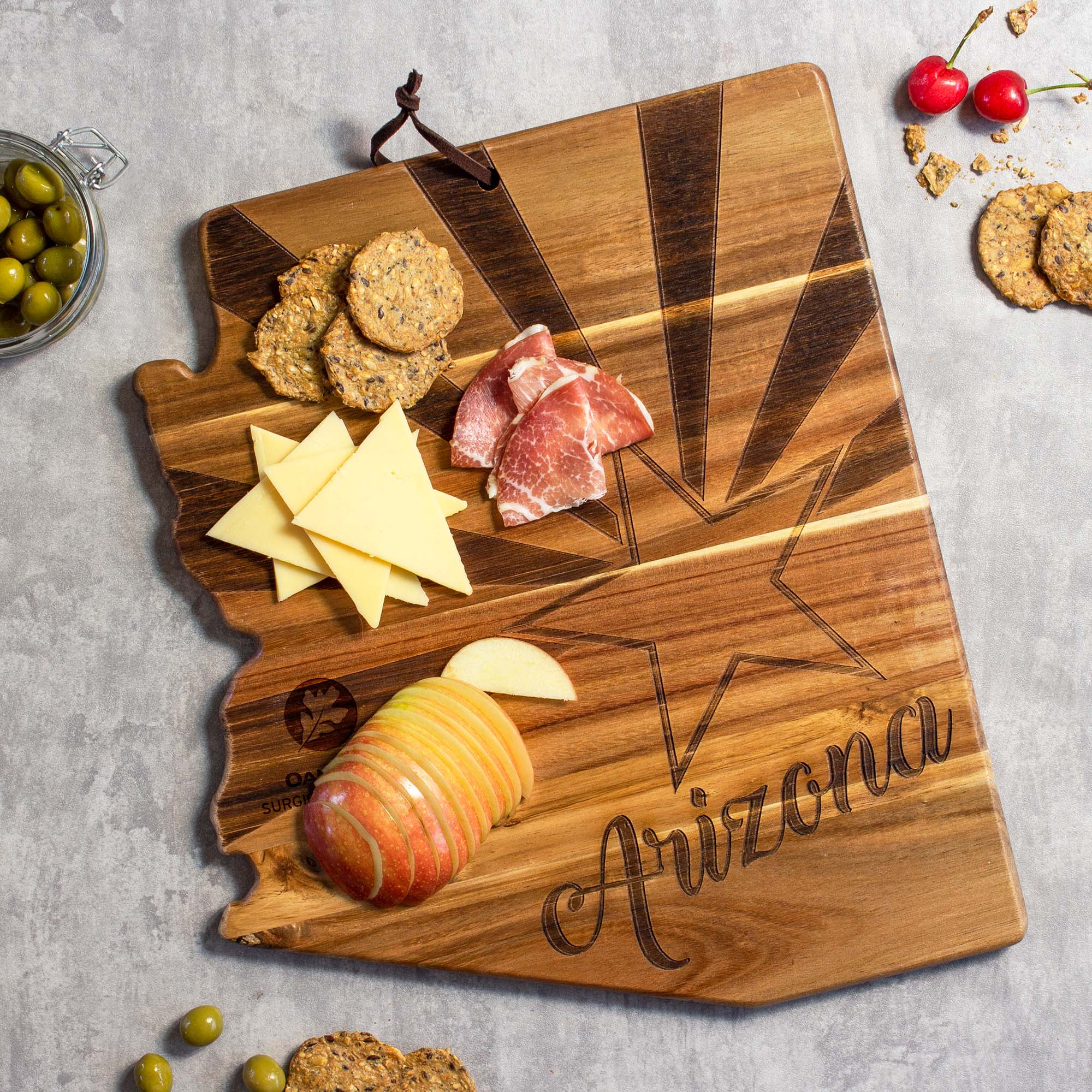 Rock & Branch® Origins Series Arizona State Shaped Wood Serving and Cutting Board 5