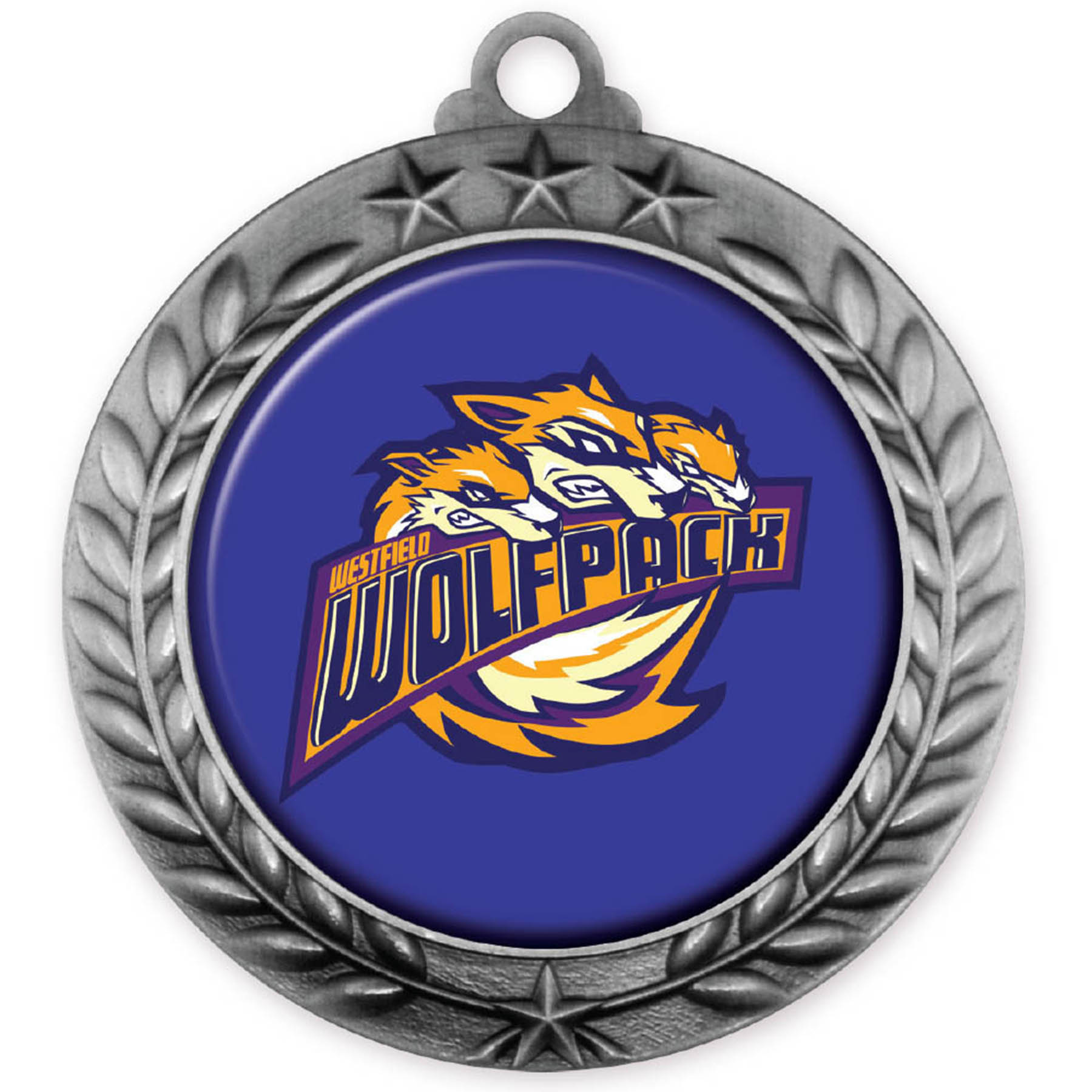 Digistock Medals: 3 Star Top & Laurel Wreath Pattern2" DIA 1