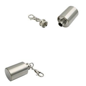 1oz Bottle Shape Stainless Steel Flask With Key Chain 5