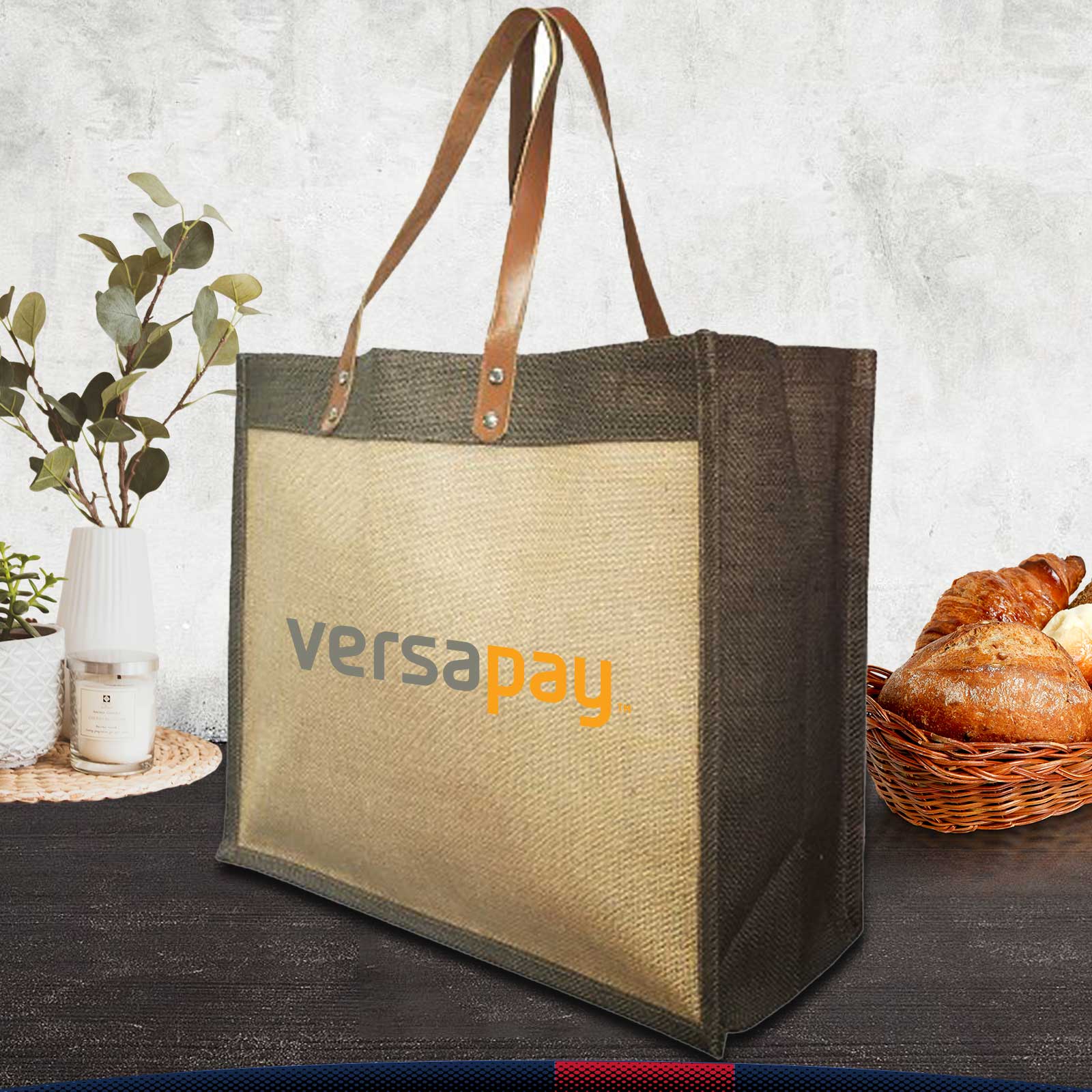 Decpa Laminated Jute Tote Bag, custom tote bag with logo imprint 7