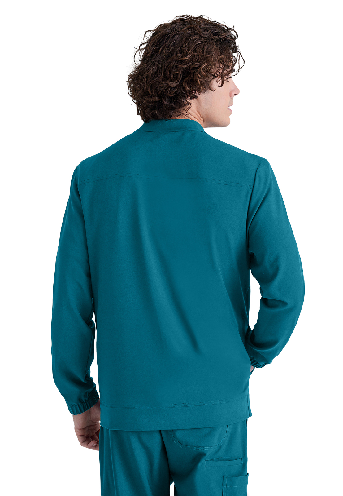 Grey's Anatomy Evolve Stretch - Men's Three-Pocket Cycle Warm Up Scrub Jacket 42