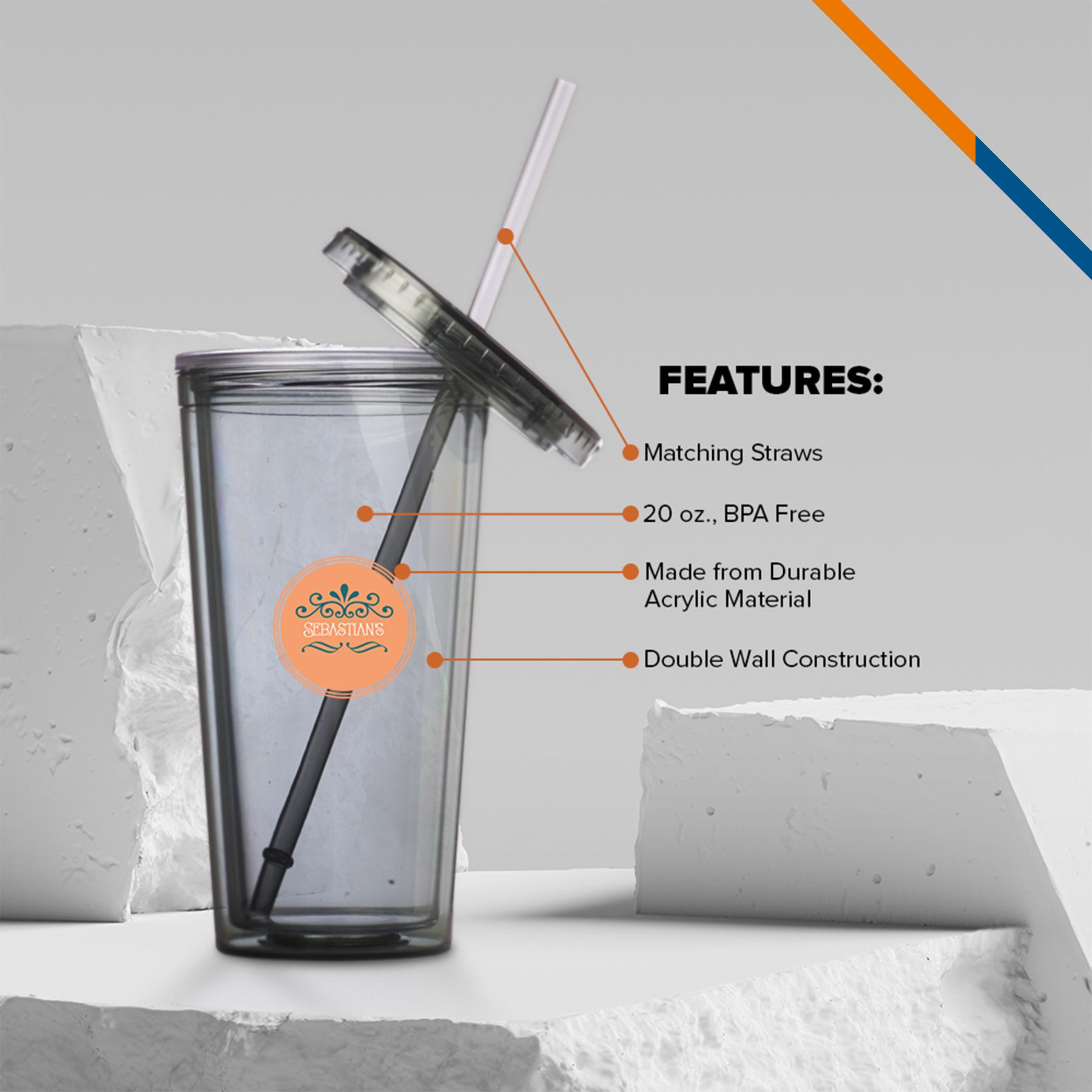 Nuvante Acrylic Tumbler - 20 OZ. 8