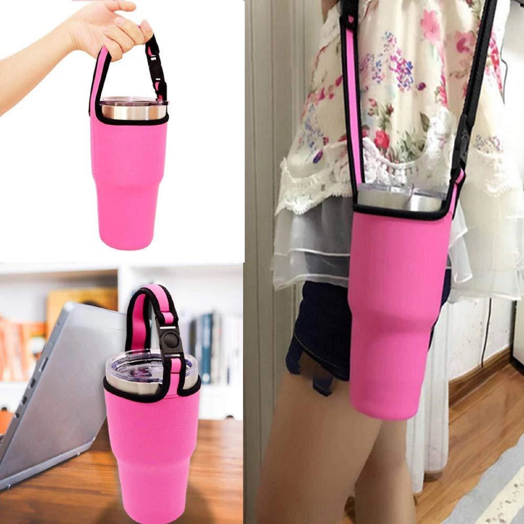 30 OZ Neoprene Tumbler Cooler, custom koozie with logo imprint 2