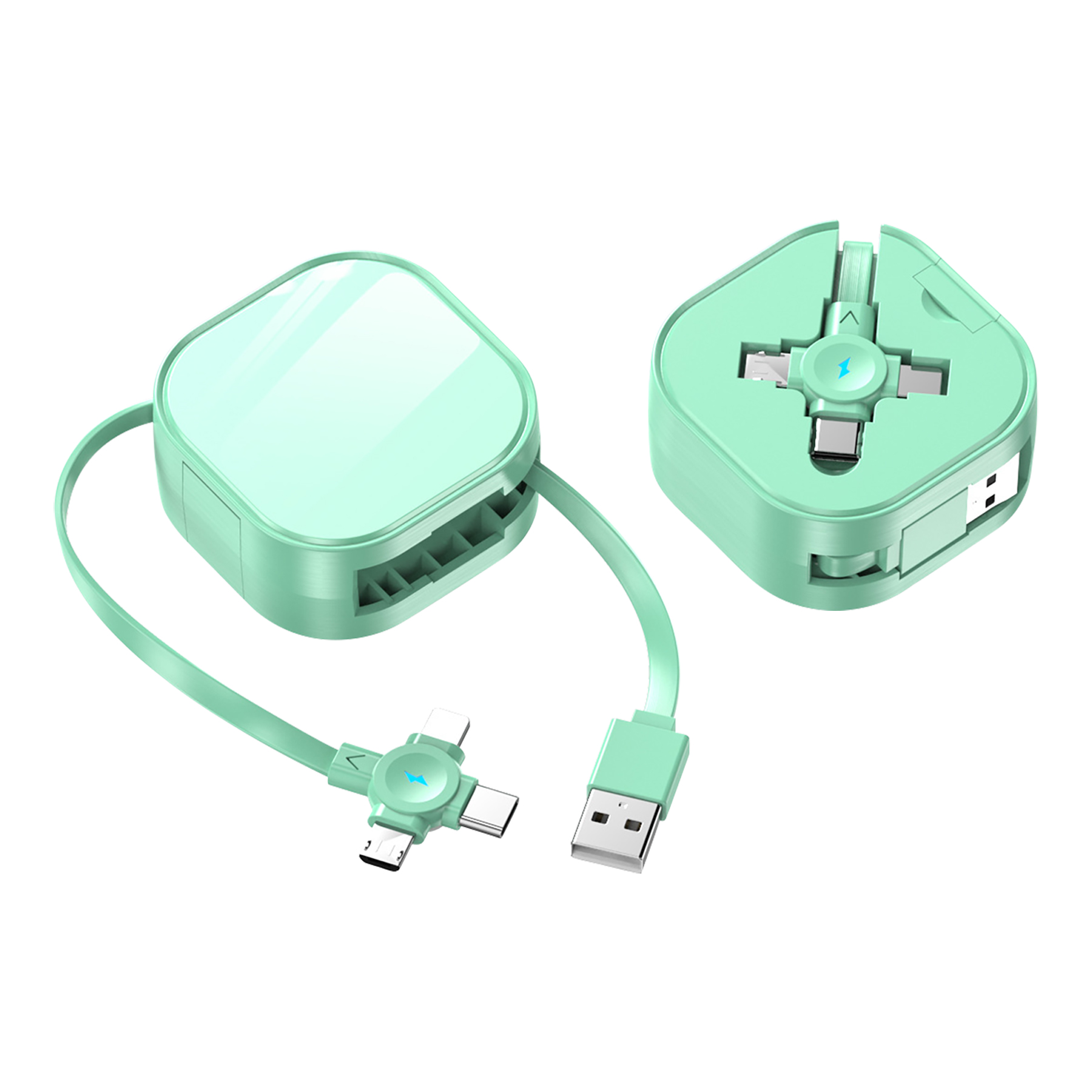 Retractable Multifunctional Phone Holder And 3-In-1 Data Cable 4
