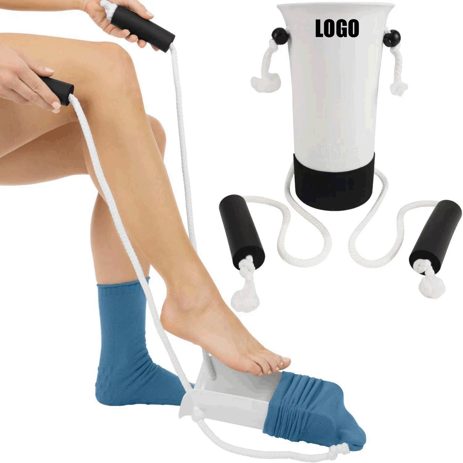 Sock Helper Aide Tool/Easy On and Off Stocking Slider 2