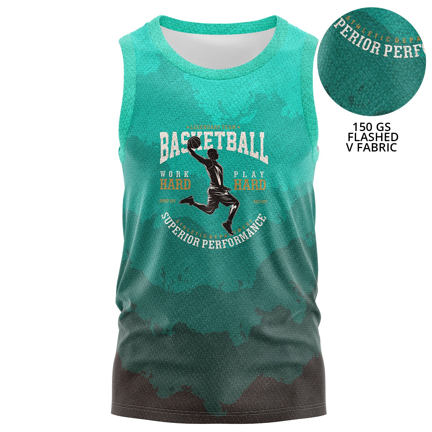 Unisex 150 GSM Poly Interlock Performance Sublimation Tank Tops 5