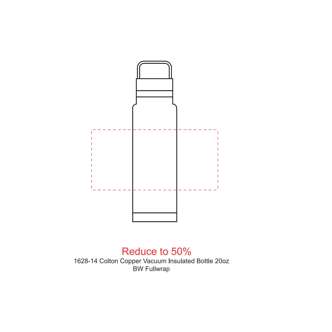 Colton Copper Vacuum Insulated Bottle 20oz, custom water bottle with logo imprint 58