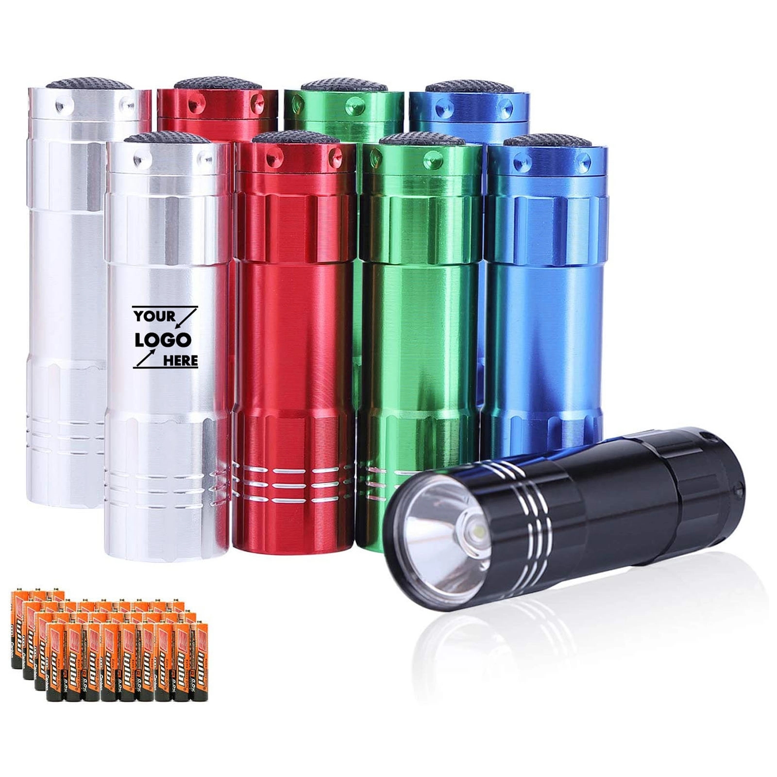 Aluminum 9 LED Flashlight With Lanyard
