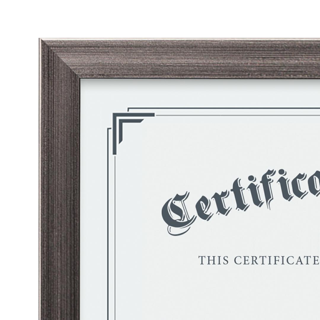 Calais Certificate Frame - Gun Metal 2