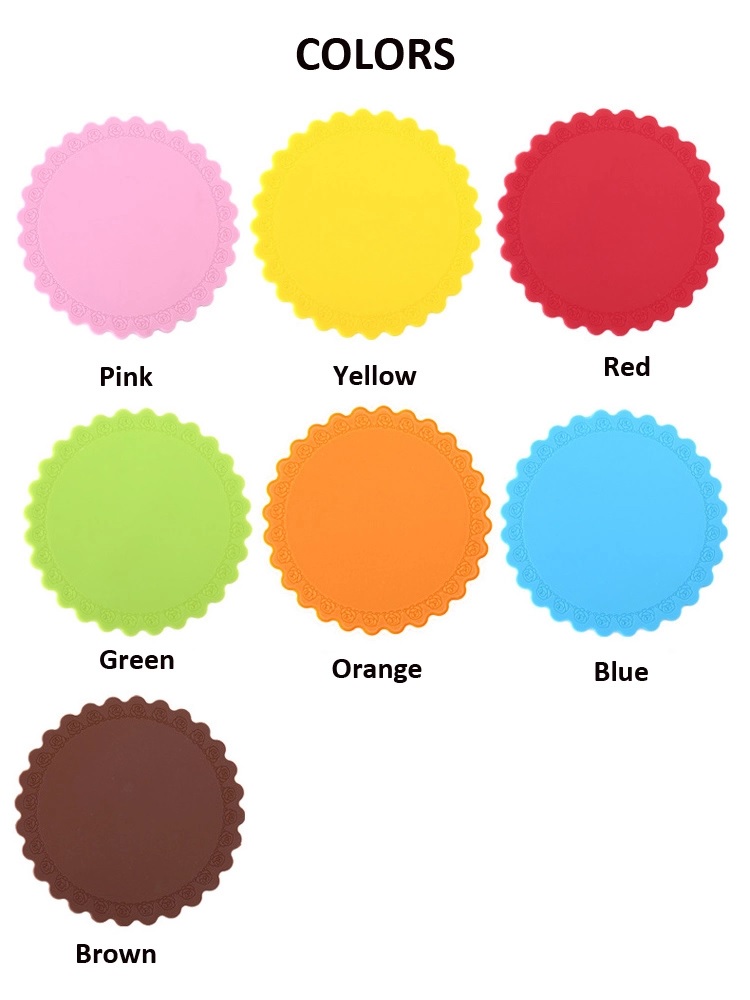 Non-Slip Silicone Drink Coasters 8