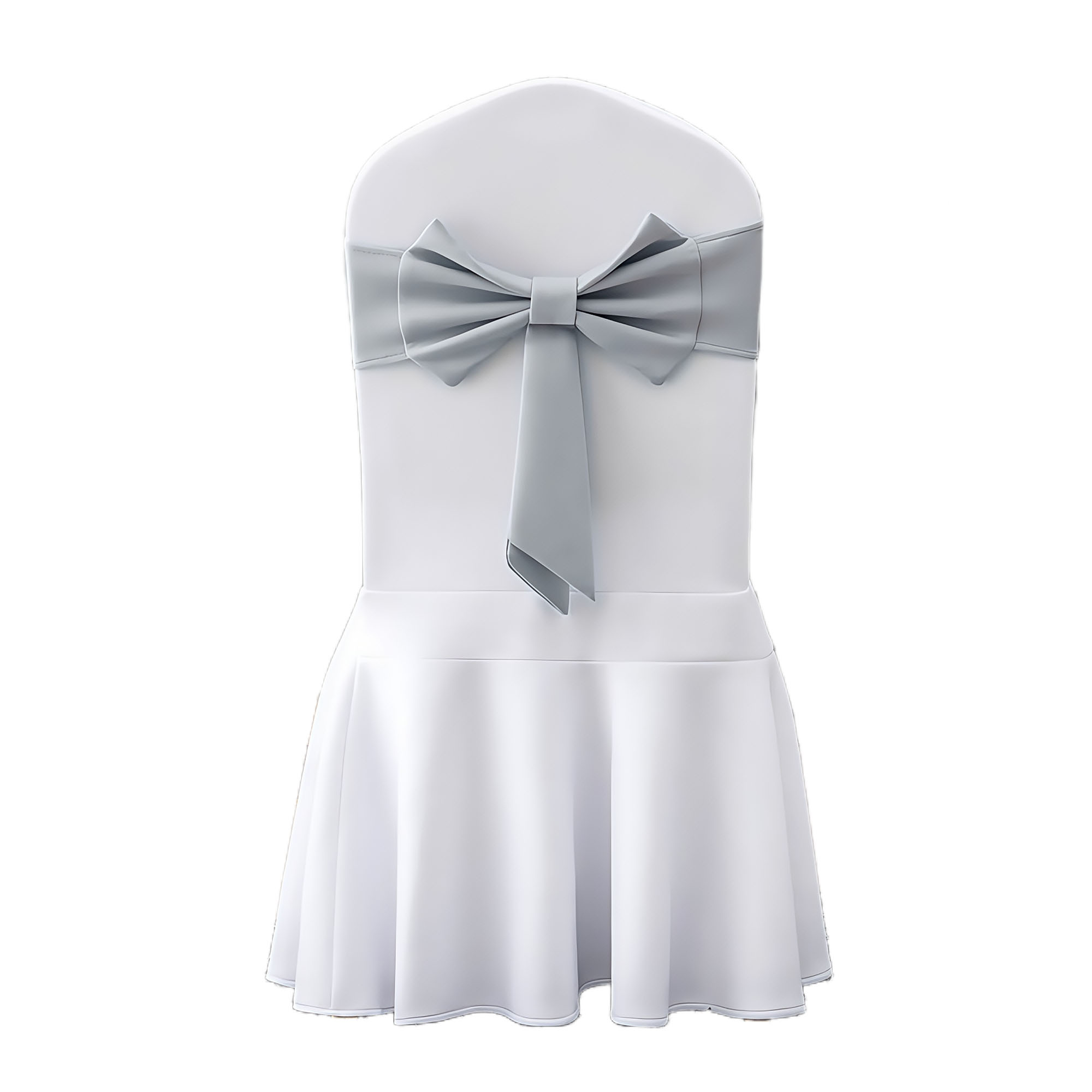 Elastic No-Tie Bow Chair Back Sash for Banquet Wedding Decoration 12