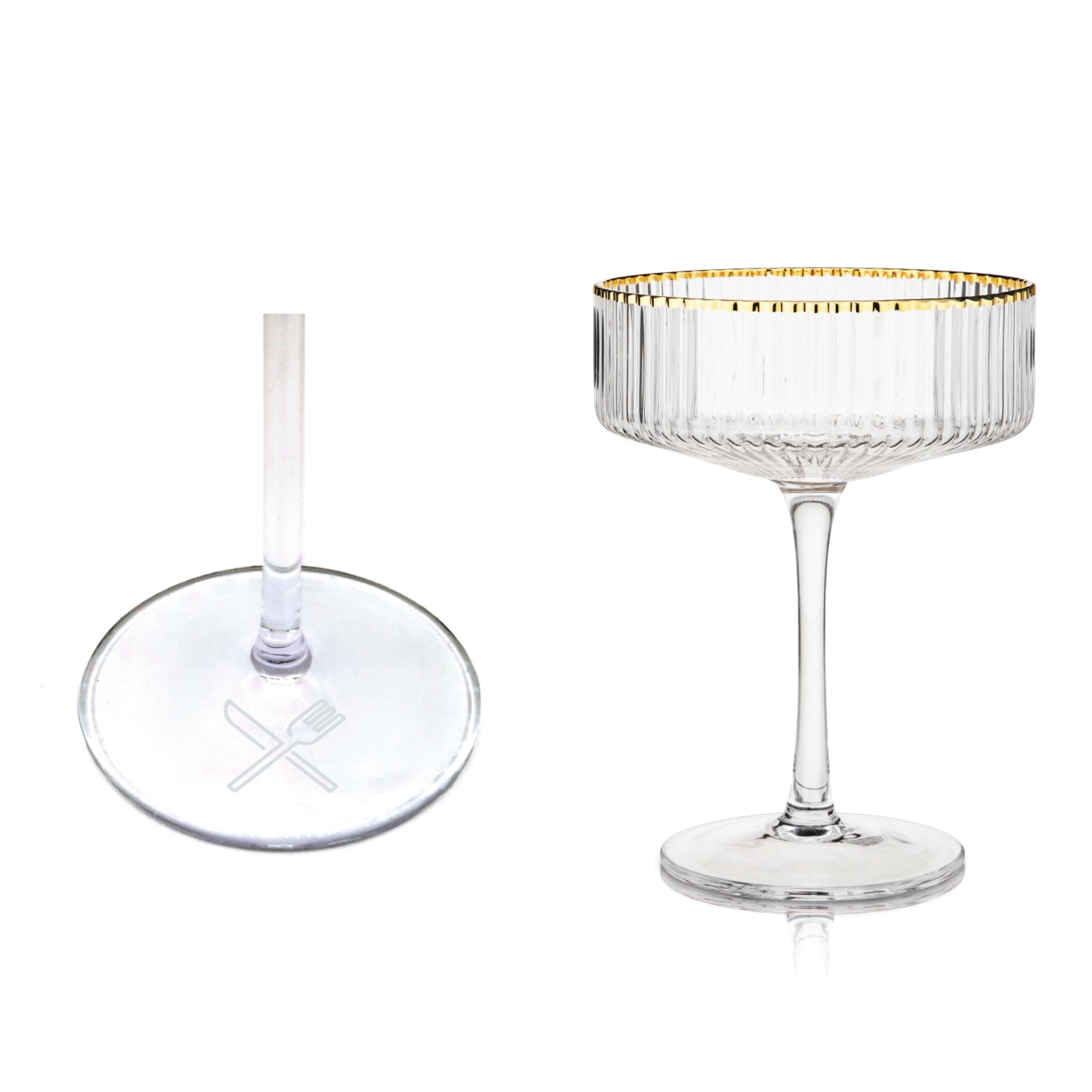 Viski® Meridian Coupe Glass, set of 2 3