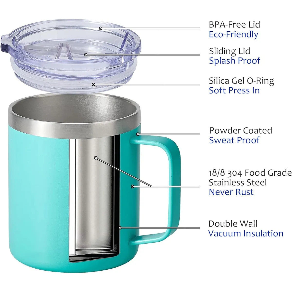 14oz Double Wall Stainless Steel Travel Tumbler Cup with Lid 3