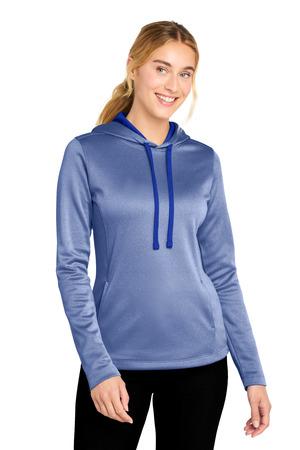 Sport-Tek Women's PosiCharge Sport-Wick Heather Fleece Hooded Pullover. LST264 26