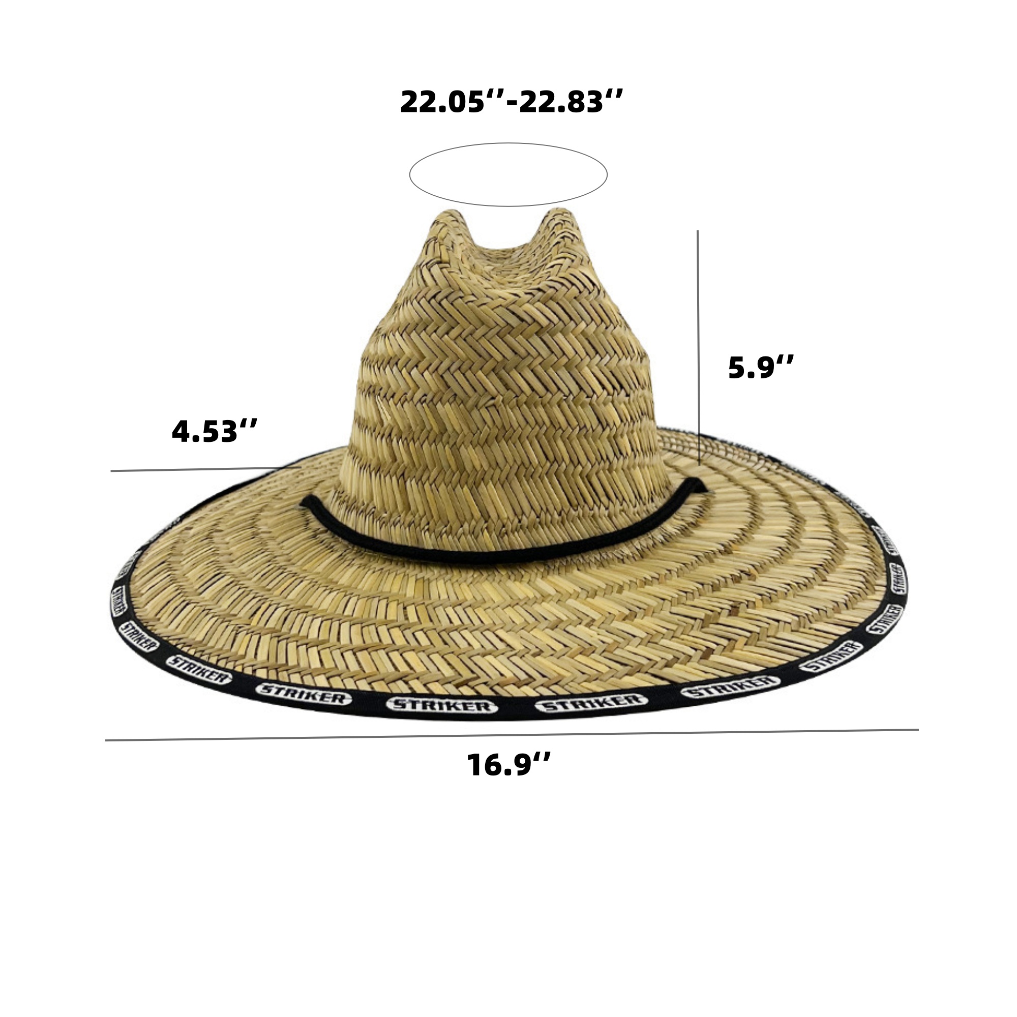 Straw Hat With Custom Patch And Full Color Underbrim Imprint 4
