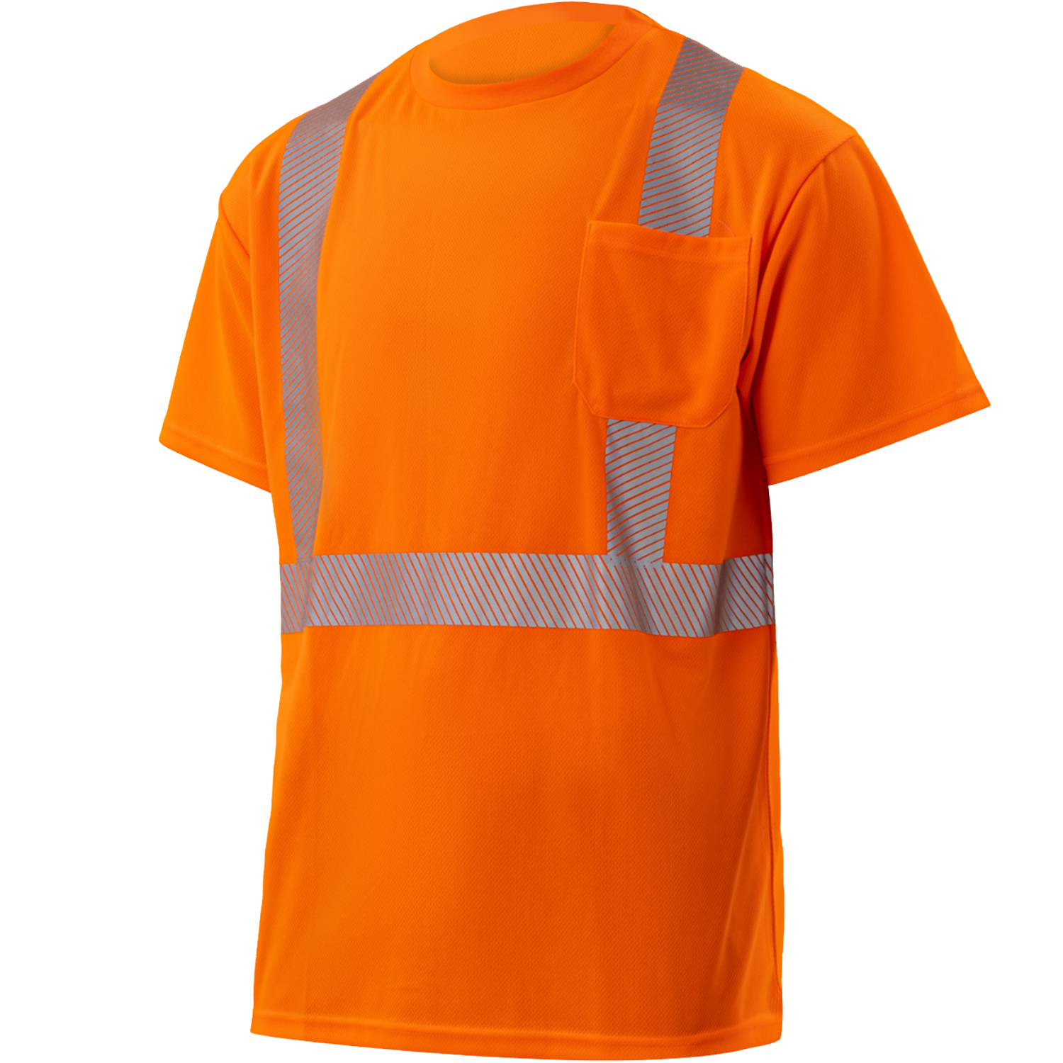 3.8 oz. Polyester Class 2 Segmented Tape Safety T-Shirt with Pocket 1