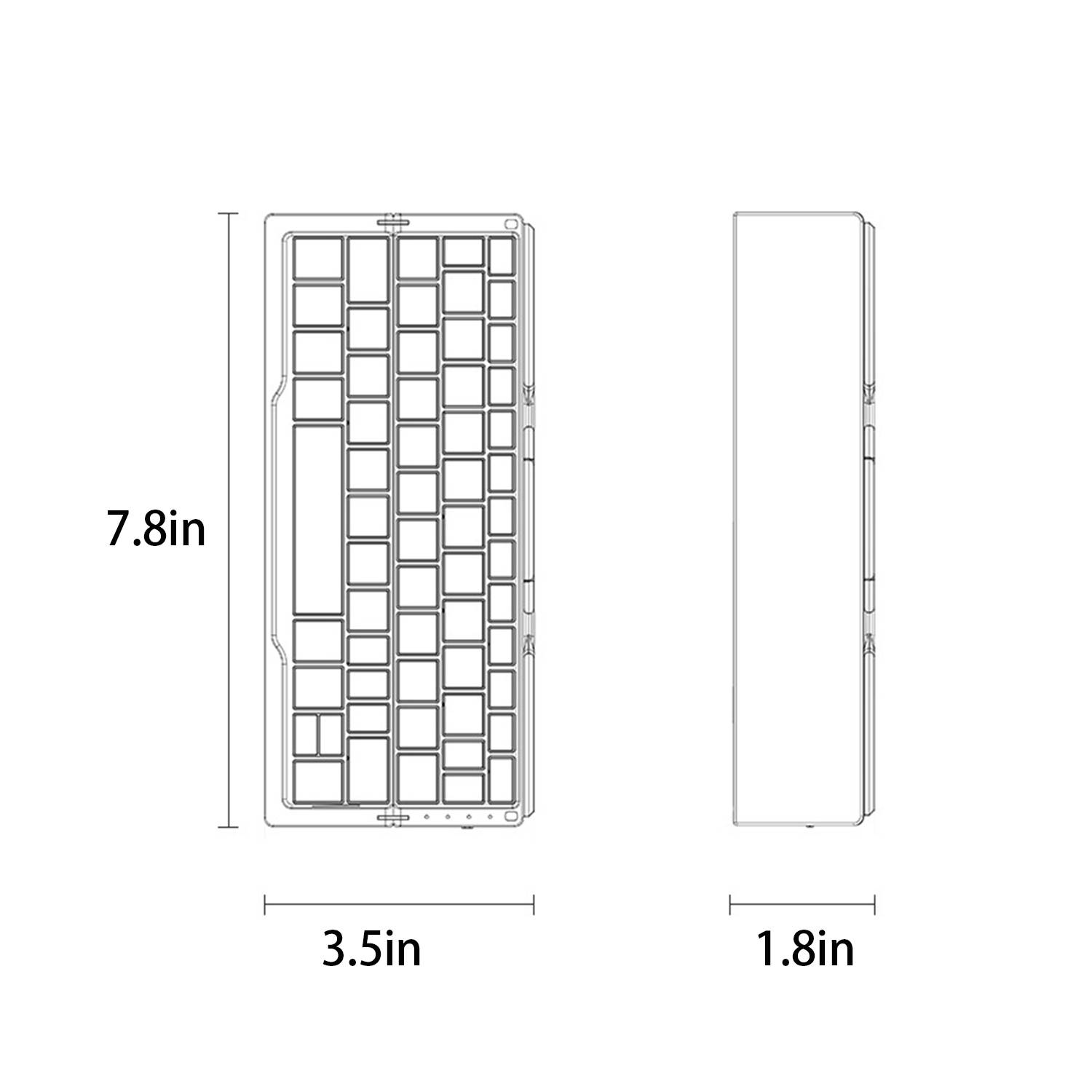 Compact Foldable Bluetooth Keyboard for Multi-Device 3