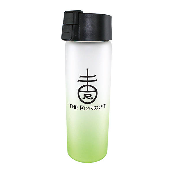 Halcyon® 20 oz. Frosted Glass Bottle with Flip Top Lid 8