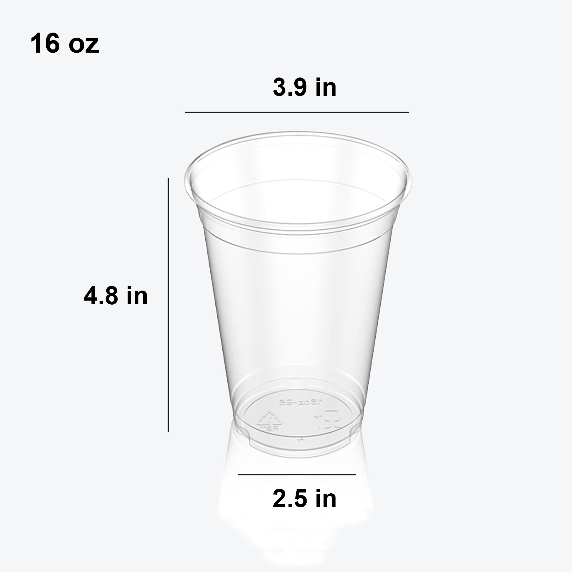 PET Plastic Coffee Cup 16 OZ 1