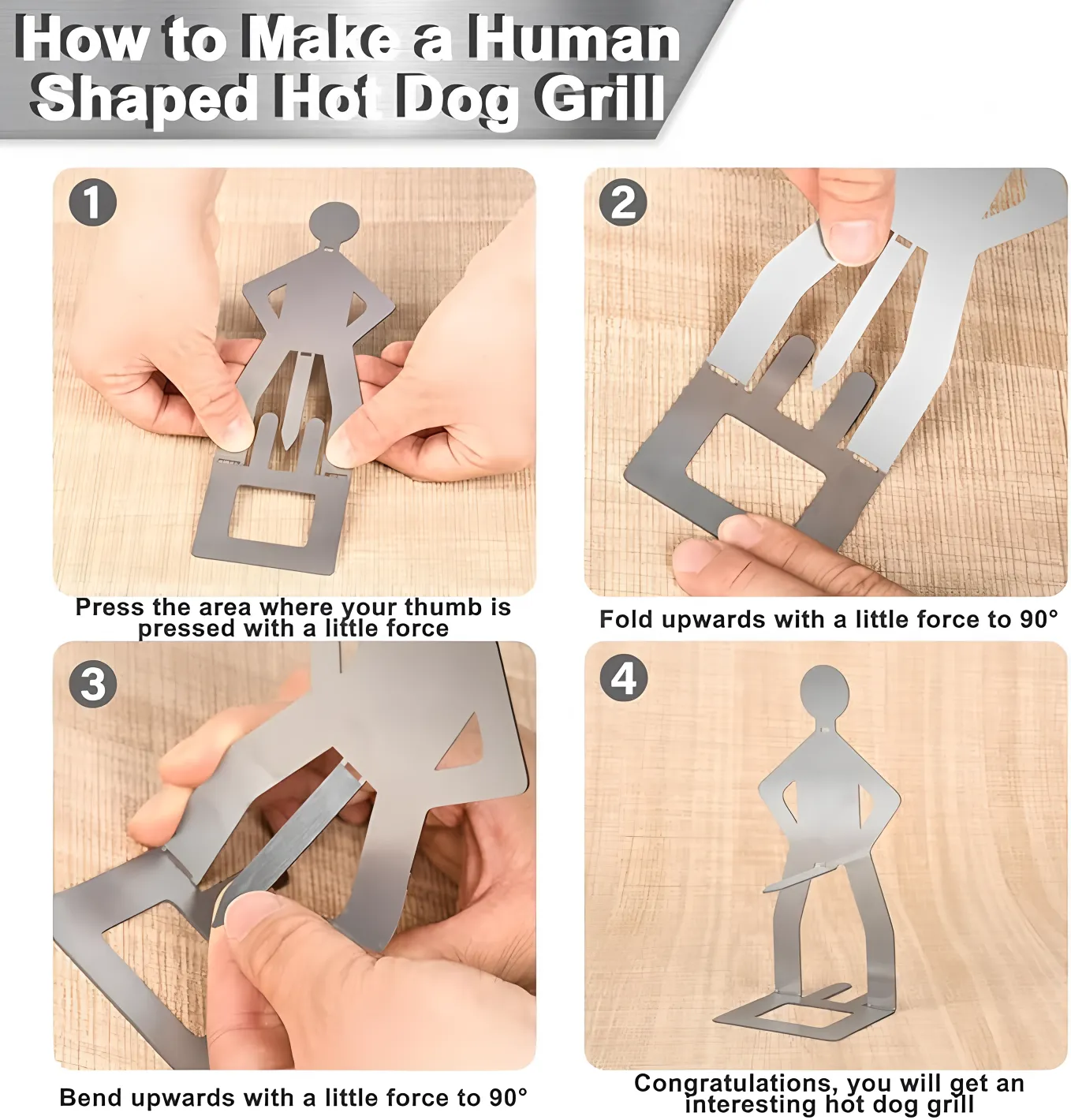Stainless Steel BBQ Sausage Holder for Grilling Hot Dogs Camping and Outdoor Cooking 3
