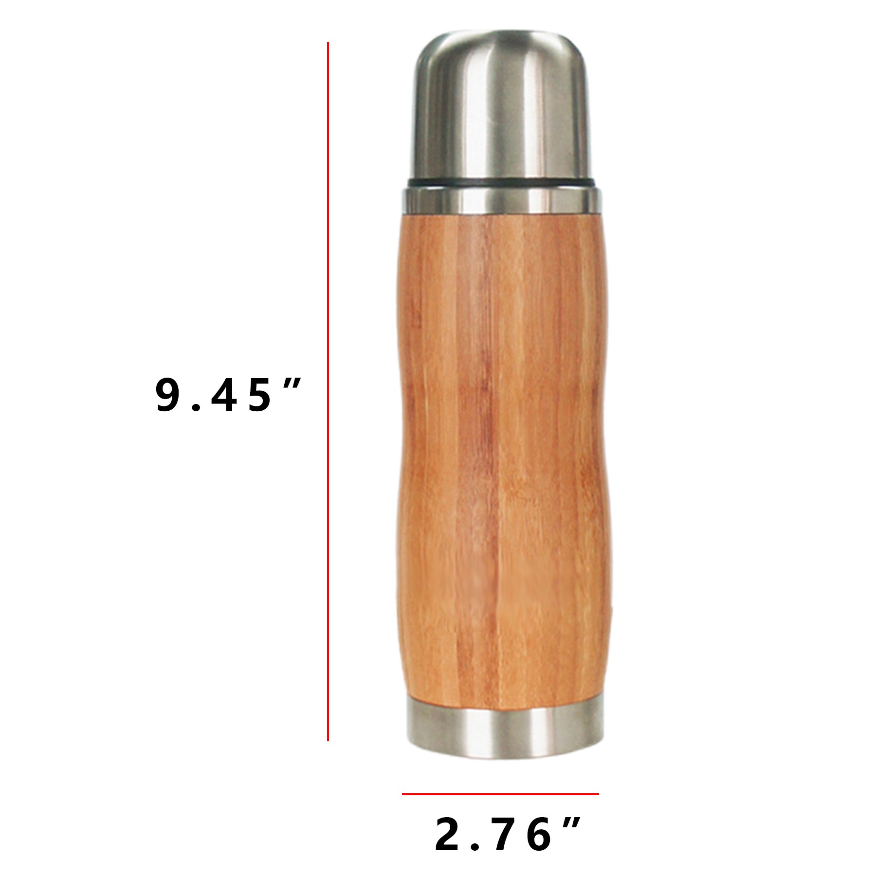 13Oz Bullet-Shaped Bamboo Insulation Cup 3