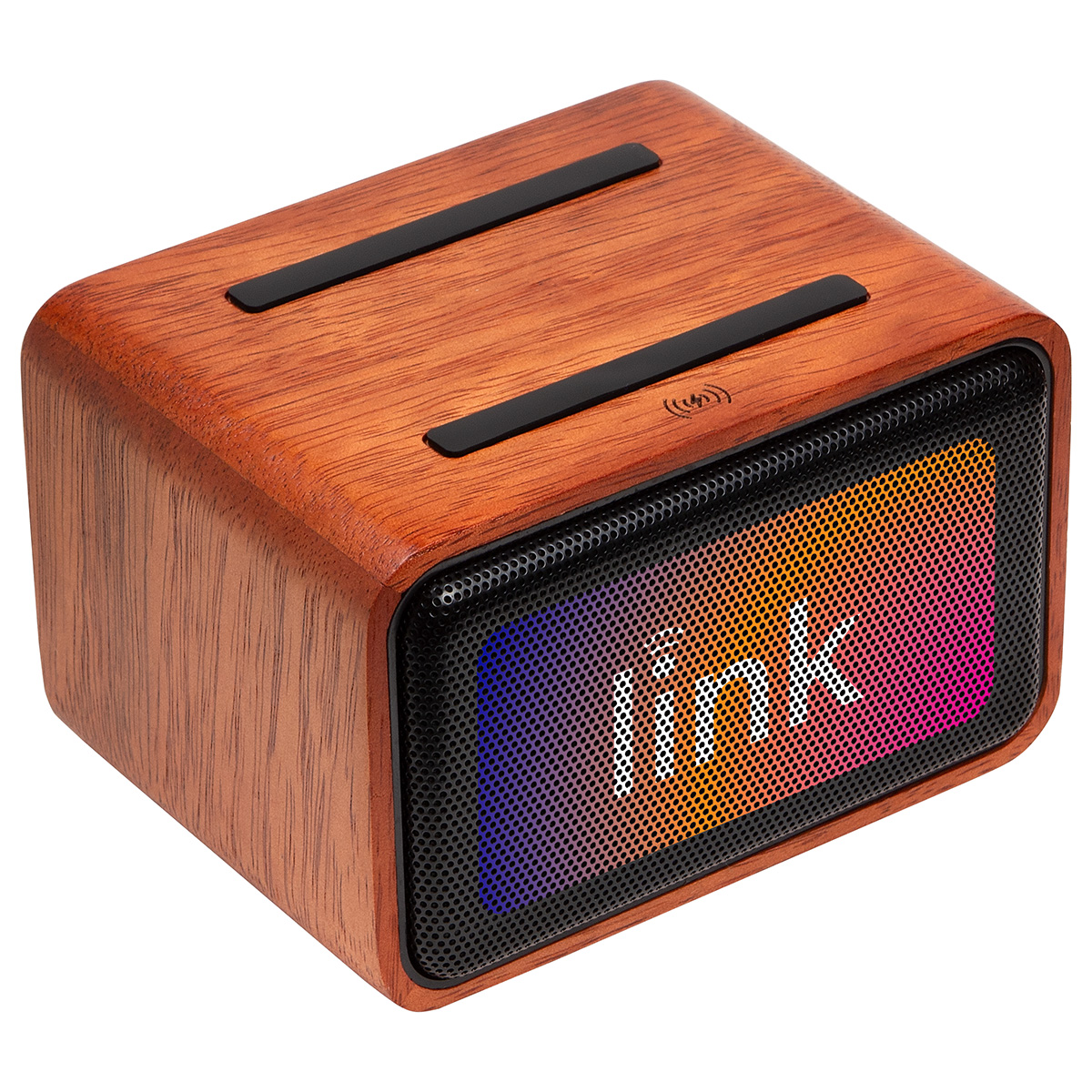 Mahogany Wireless Speaker with Wireless Charger 7