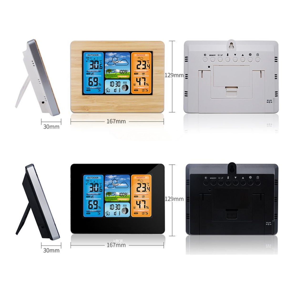 Wireless Colorful Display Weather Station with Outdoor Sense 4
