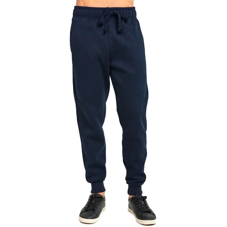 Men's Fleece Jogger Sweatpants Navy Small 2