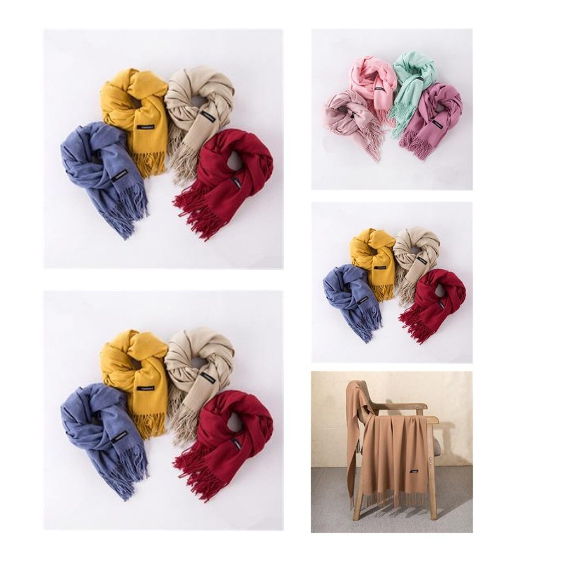 Tassel cashmere scarf
