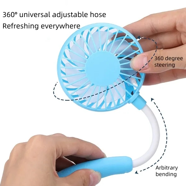 Silent portable lights with long battery life neck fan 6