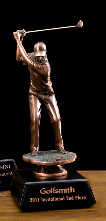 10" Bronzed Golfer Trophy 1