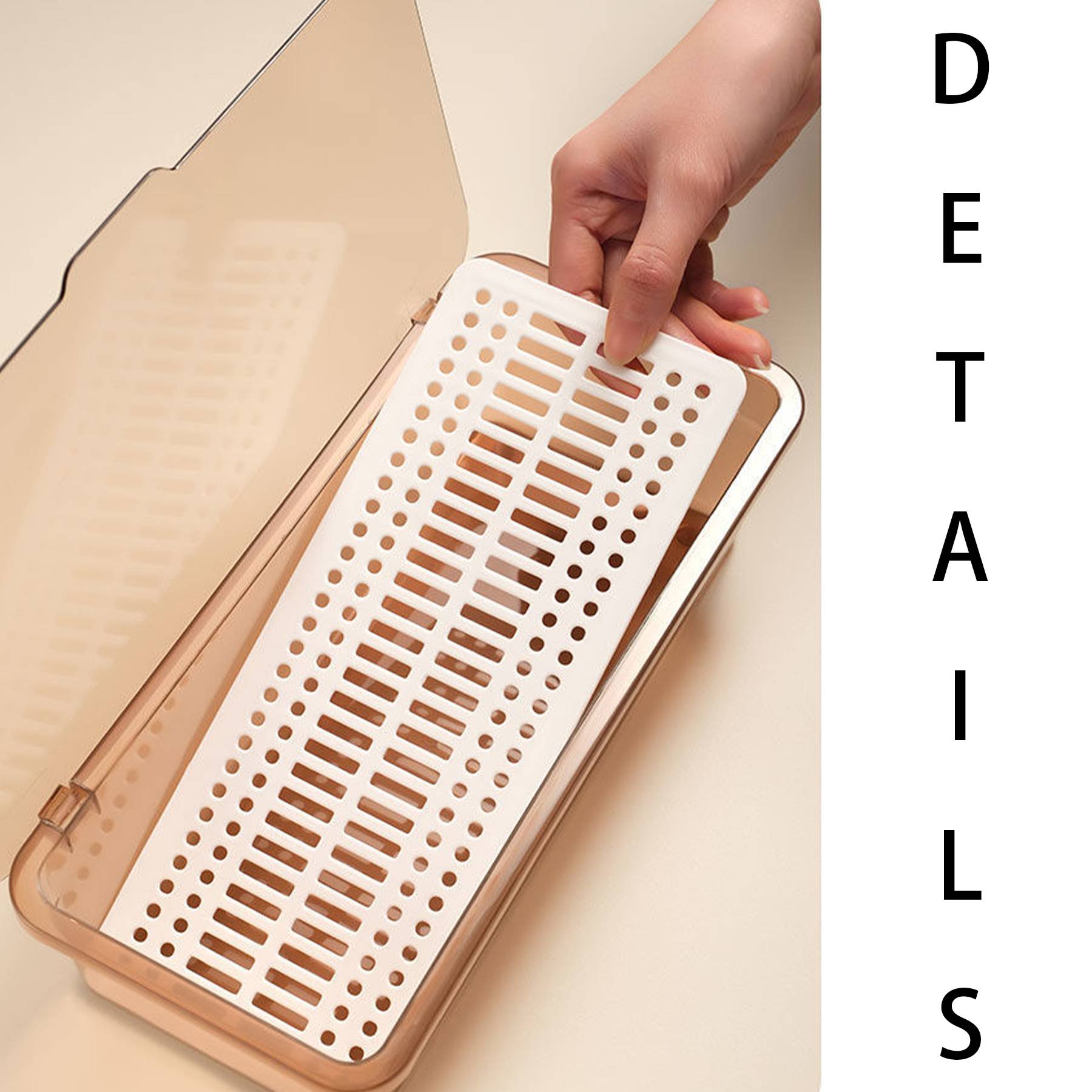 Plastic dust-proof drain chopstick holder 4