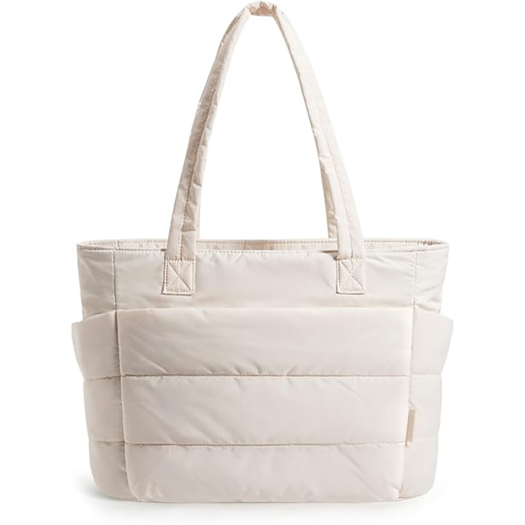 Lightweight Puffy Tote Bag with Compartments, custom tote bag with logo imprint 7