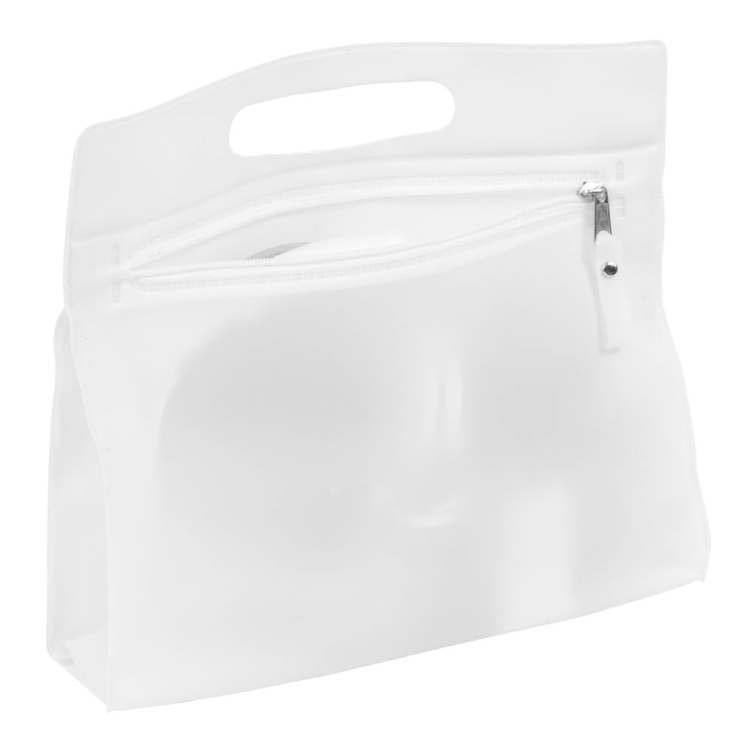 9-1/2" W x 8-1/4"H - "Bermuda" Vinyl Travel Pouch with Zipper 4