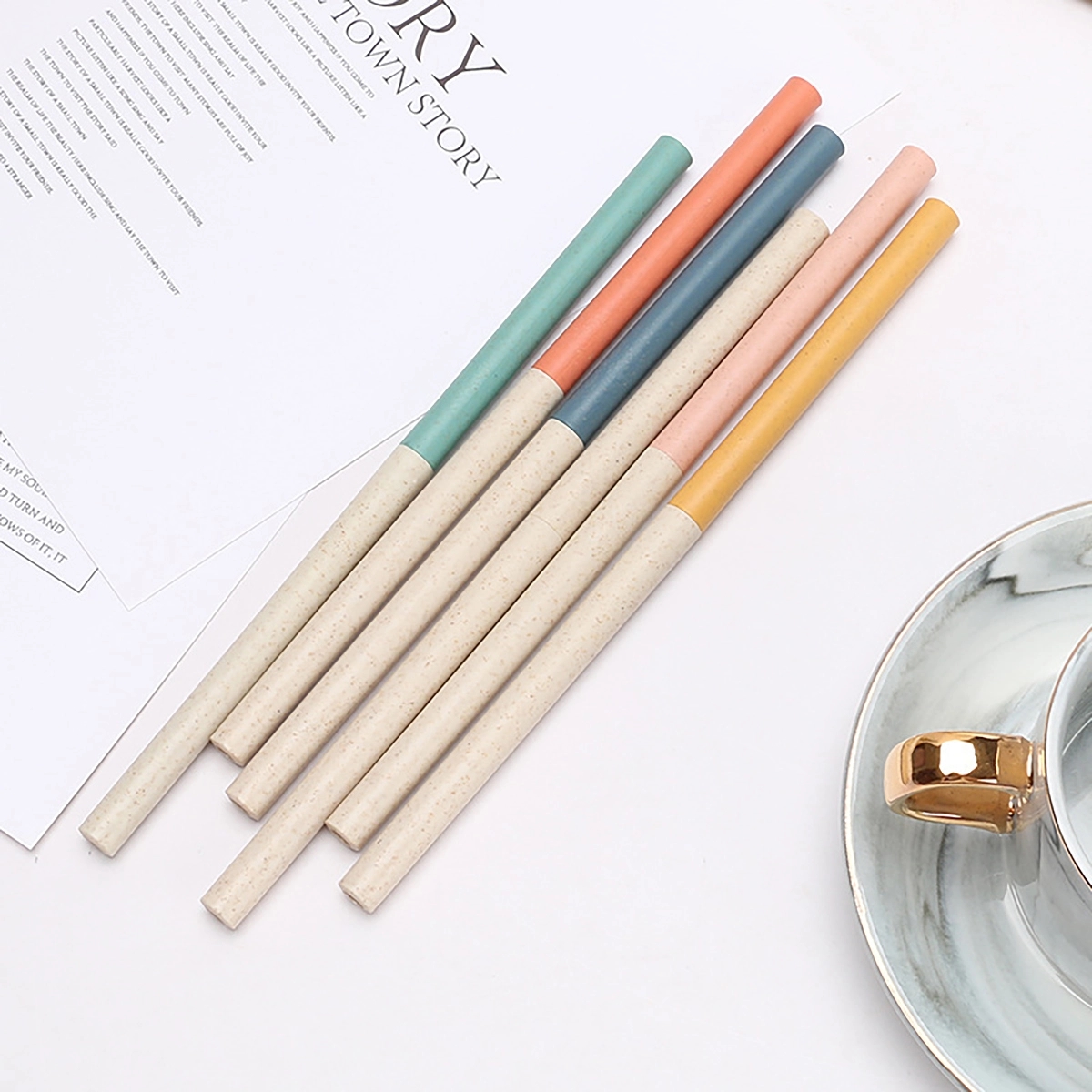 Reusable Detachable Wheat Straws 6