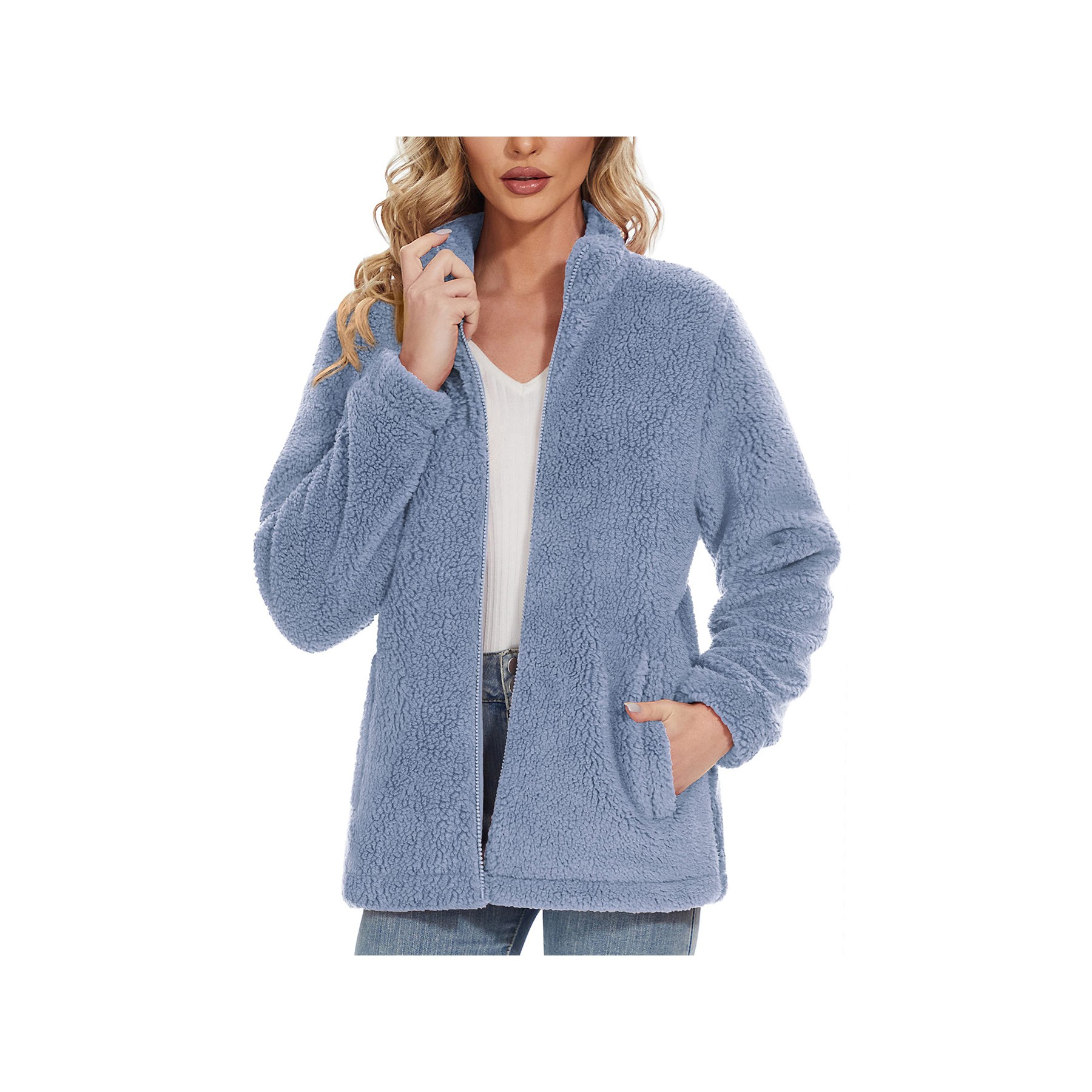 Sherpa Fleece Full Zip Jacket 5