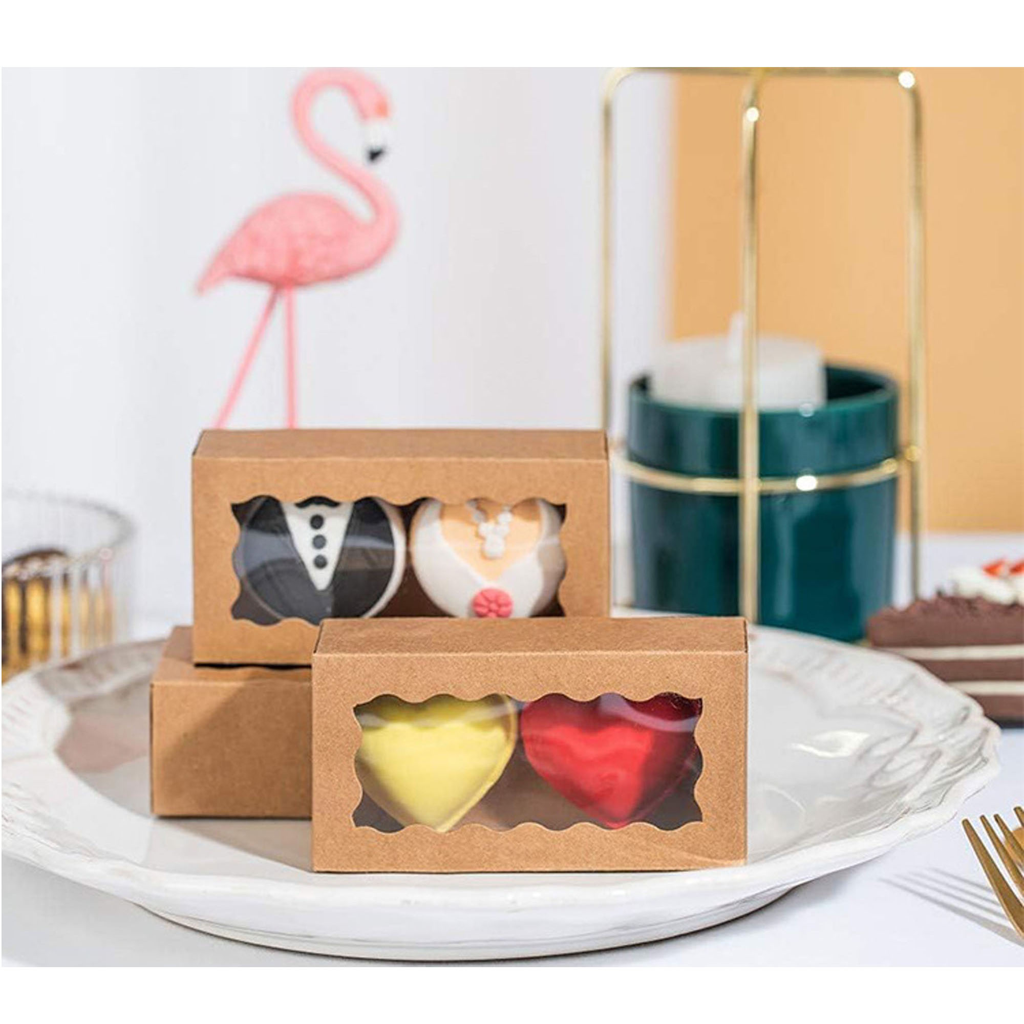 Sturdy Kraft Paper Box for 2 Macarons ?C Sustainable & Elegant 3