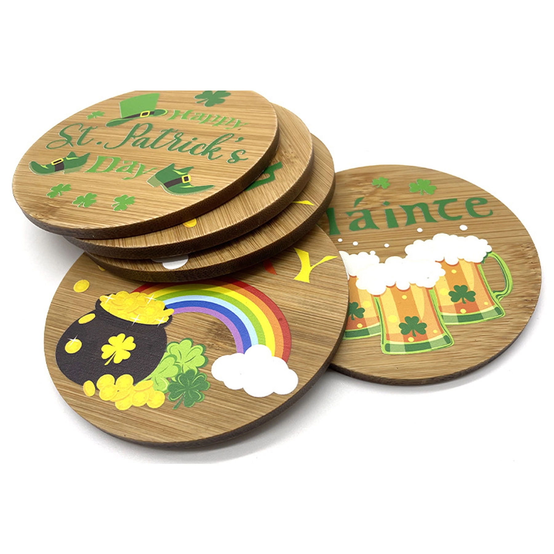 Solid Wood Color Coaster 3