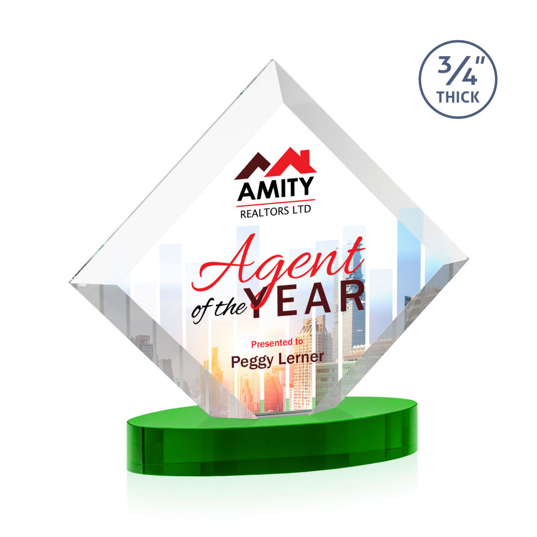 Belaire VividPrint™ Award on Alberton Base - Green 7