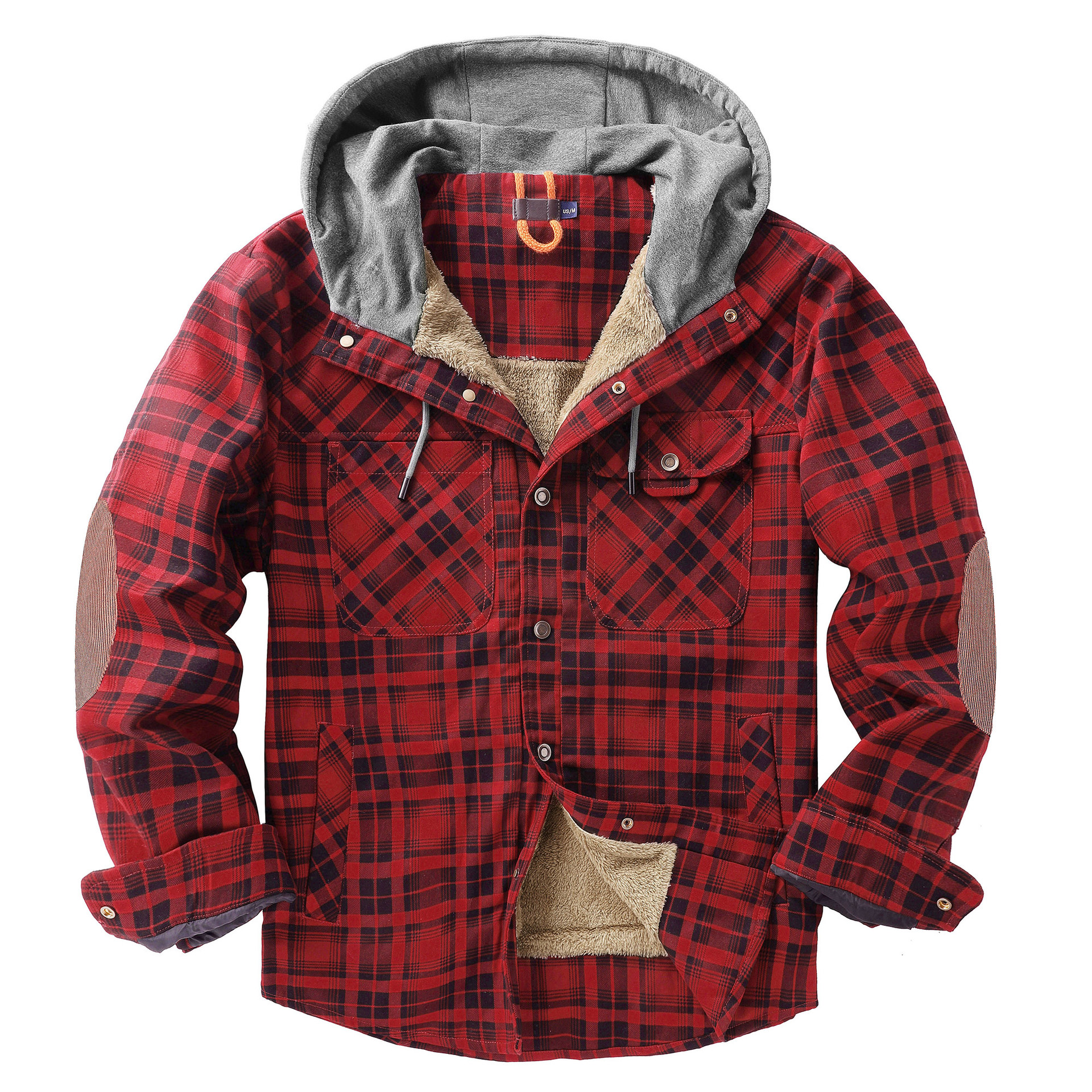 Winter Coat Jacket Sherpa Lined Full Zip Up Hoodie 3