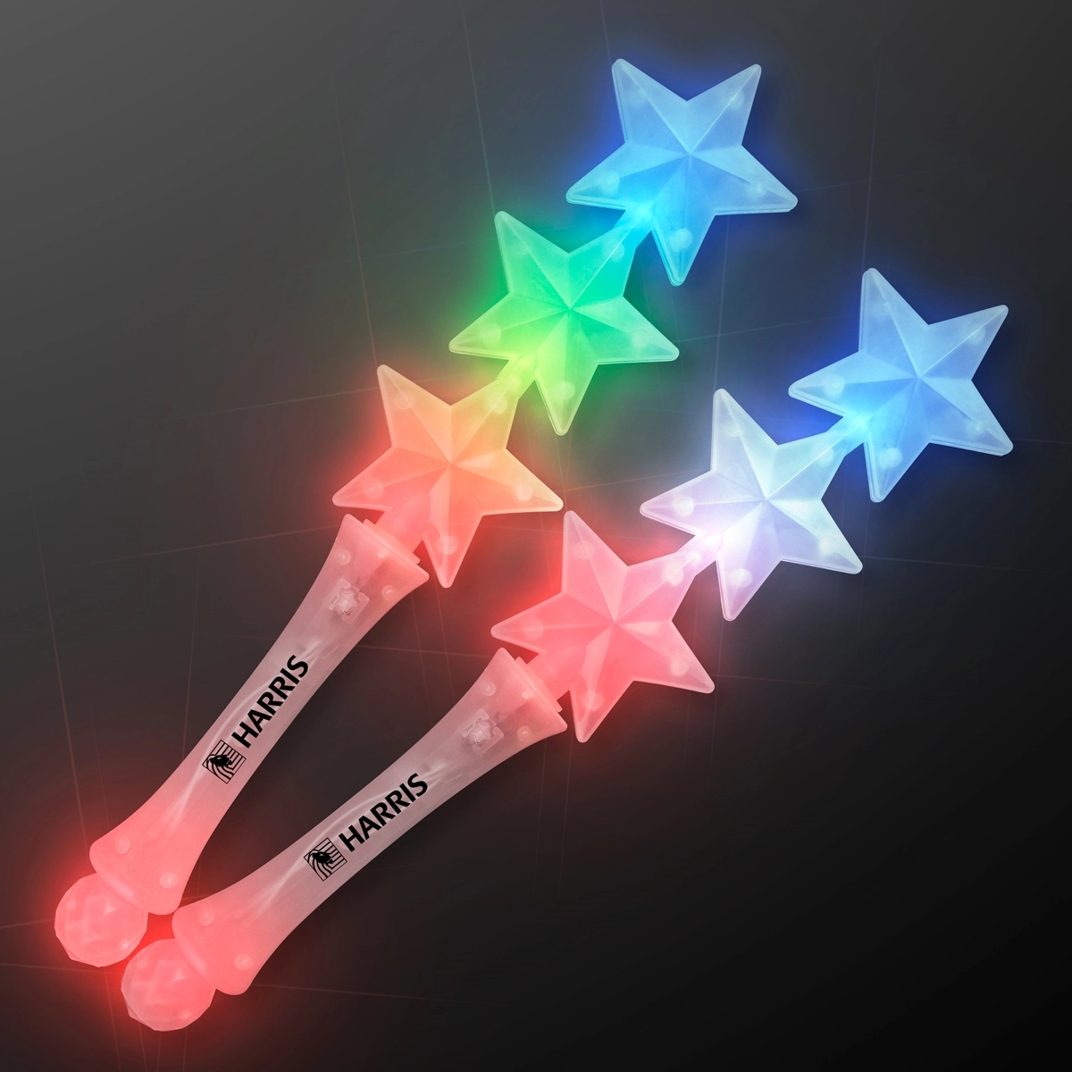Triple Star Light Up Flashing Wand 2