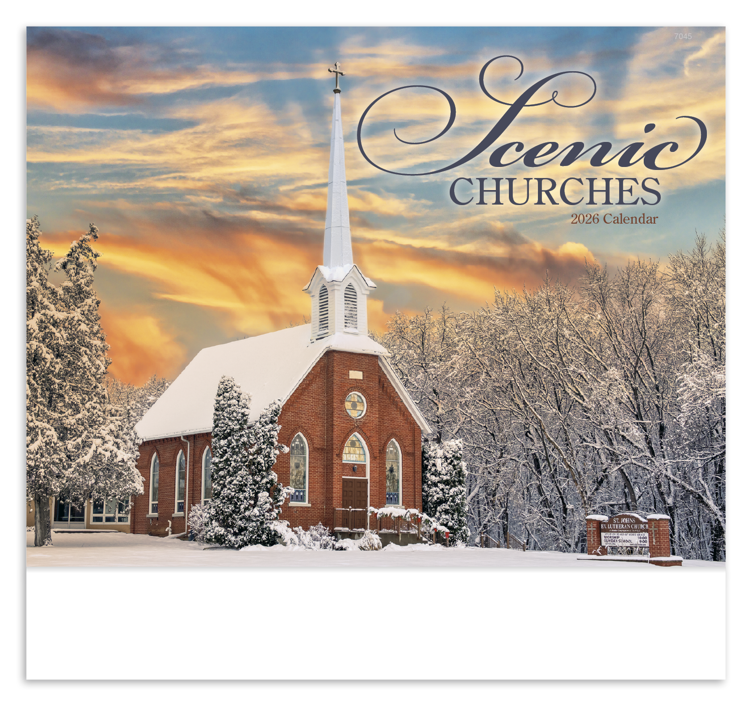 Good Value™ Scenic Churches - Stapled Calendar 8