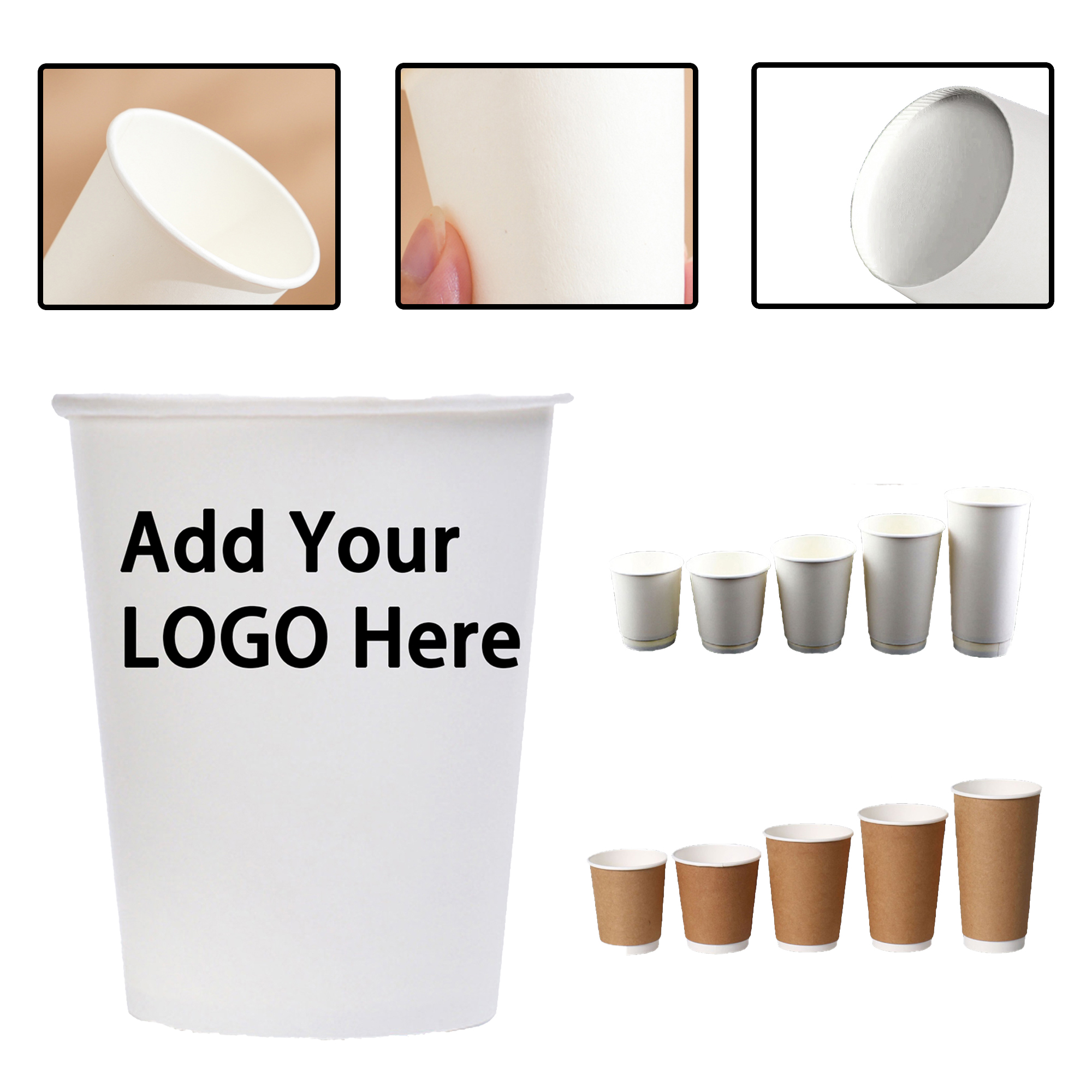 Thickened Leak-Proof 8-Ounce Disposable Paper Drinking Cup 2
