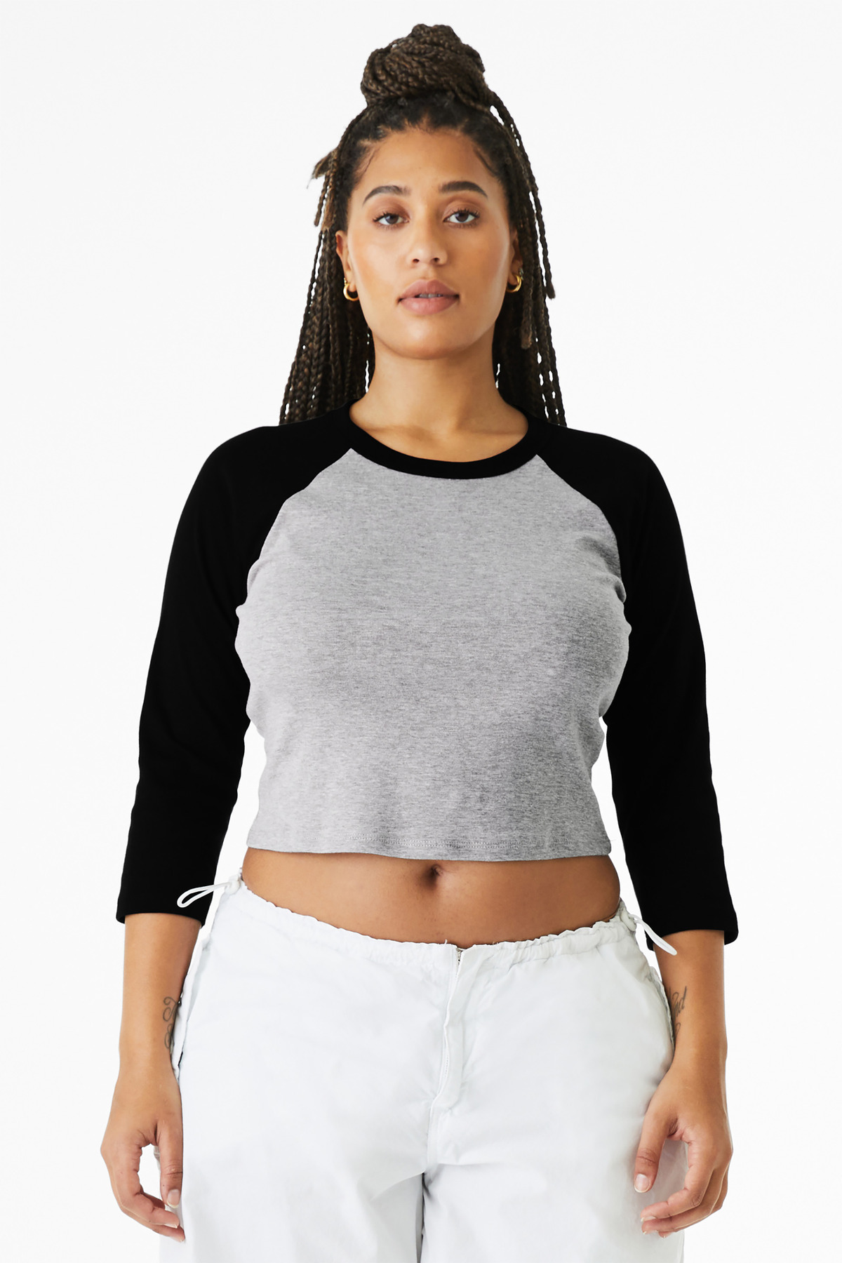 BELLA+CANVAS Women's Micro Rib 3/4 Raglan Baby Tee BC1200 36
