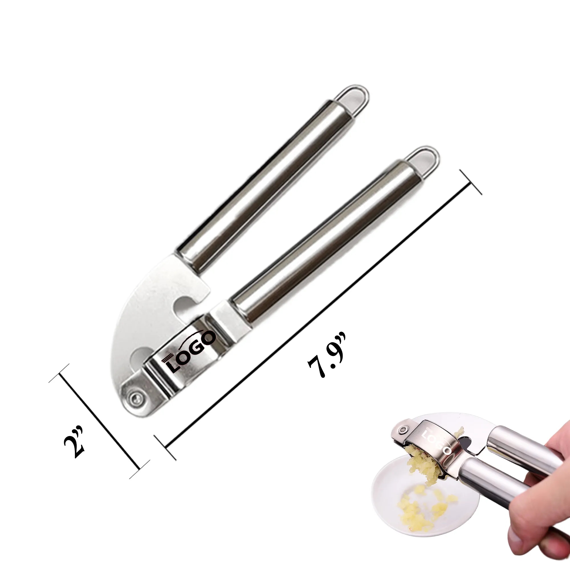 Stainless Steel Manual Garlic Crusher Peeler 2