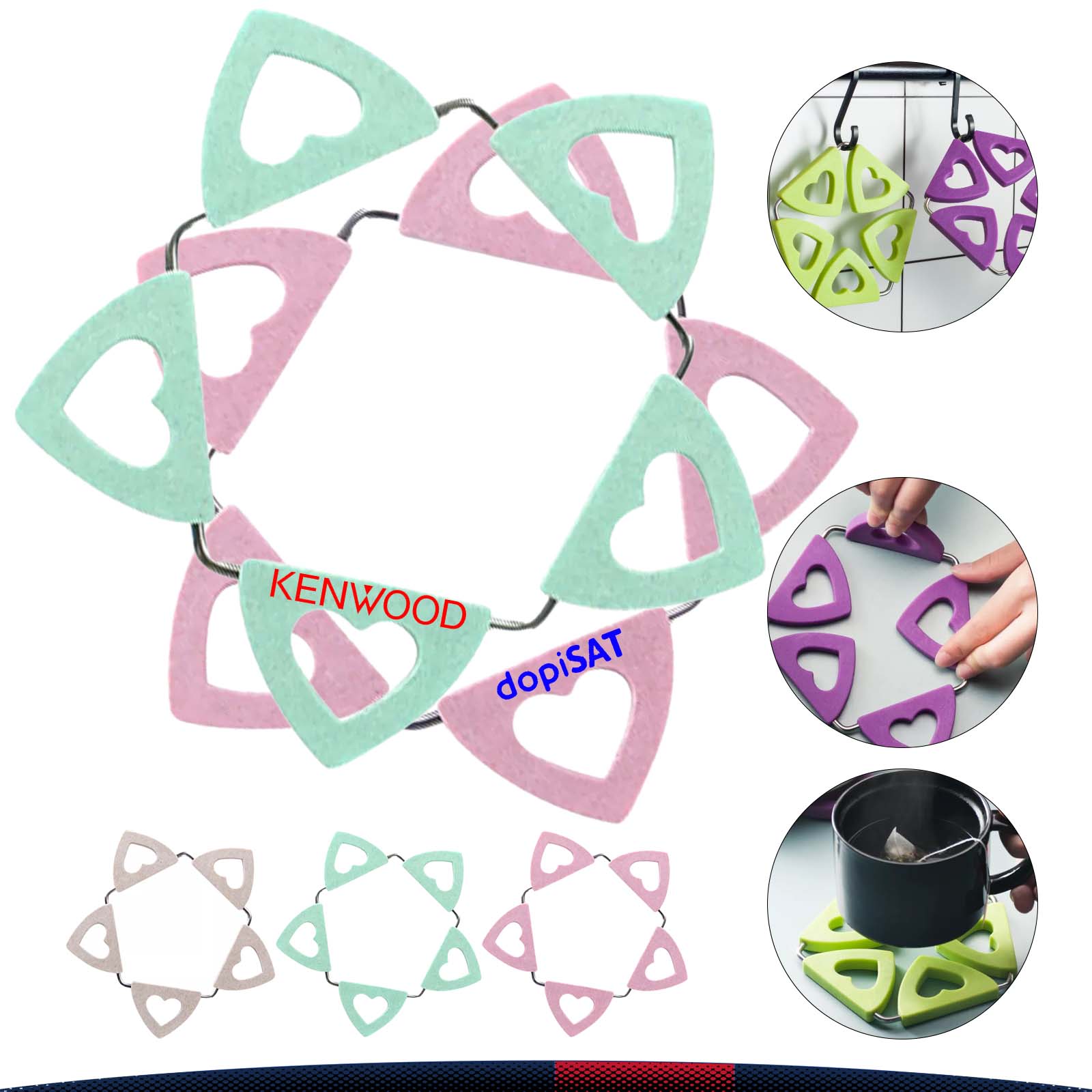 Wheat Straw Folding Pot Mat 2