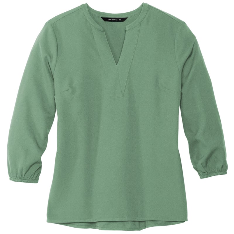 MERCER+METTLE Women's Stretch Crepe 3/4-Sleeve Blouse 43