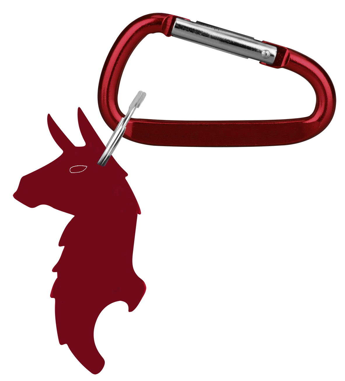 Llama Shape Bottle Opener Key Ring with Carabiner 3