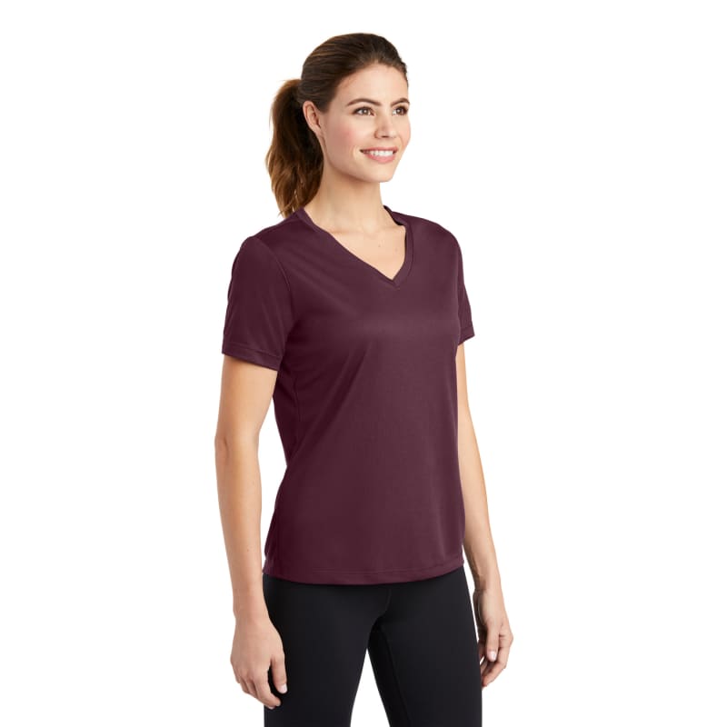 Sport-Tek Women's PosiCharge RacerMesh V-Neck Tee. 111