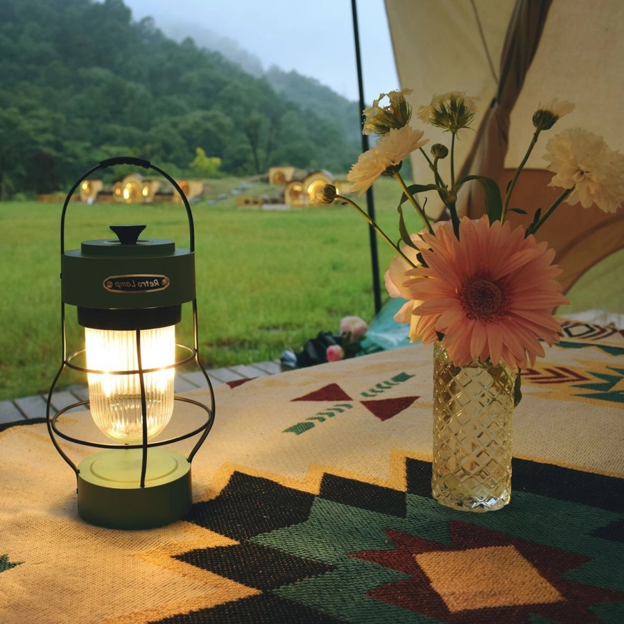 Retro Outdoor Camping Light & Picnic Lantern with Power Bank 6
